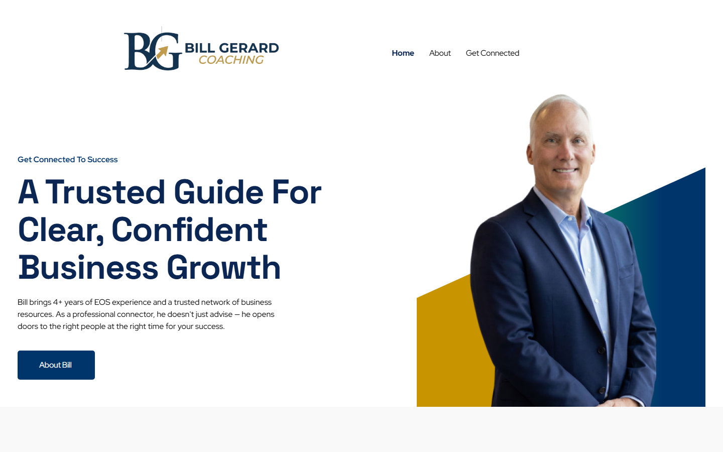 Bill Gerard Coaching website &mdash; desktop