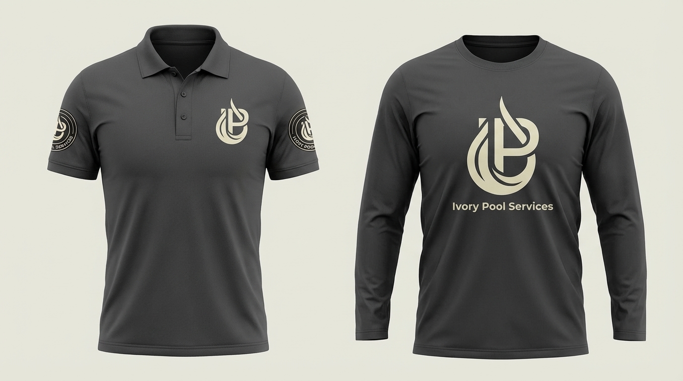 Ivory Pool Services branded apparel