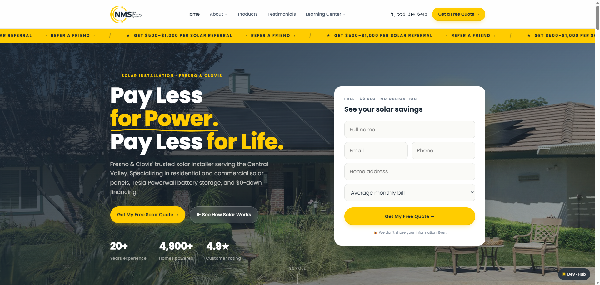 Net Metering Systems website — click to visit NetMeteringSystems.com